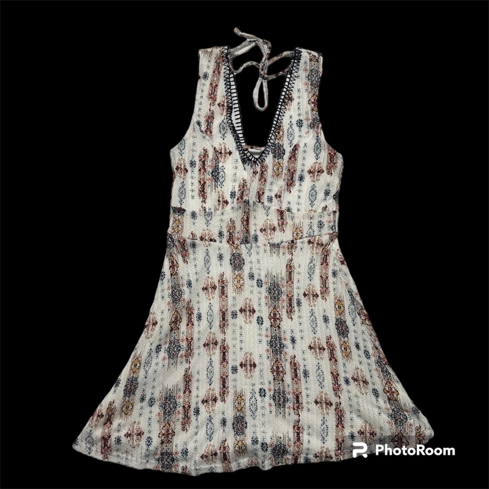 Three Pink Hearts Short Dress Sleeveless Women’s Size S
